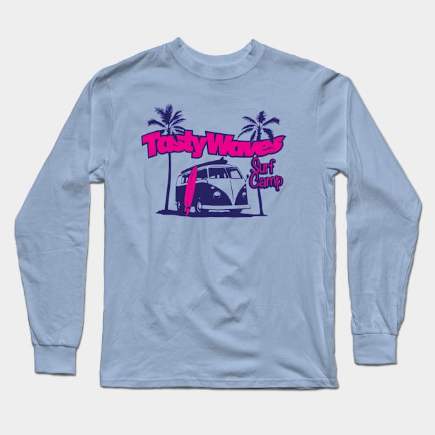 Tasty Waves Surf Camp Long Sleeve T-Shirt by GrumpyDog